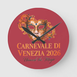 Karneval in Venedig 2026 - Venezianische Wanduhr