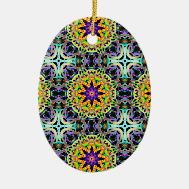 Karneval Kaleidoskop Keramik Ornament (Vorne)
