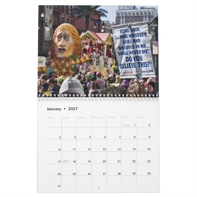 Karneval-Kalender Kalender (Jan 2027)