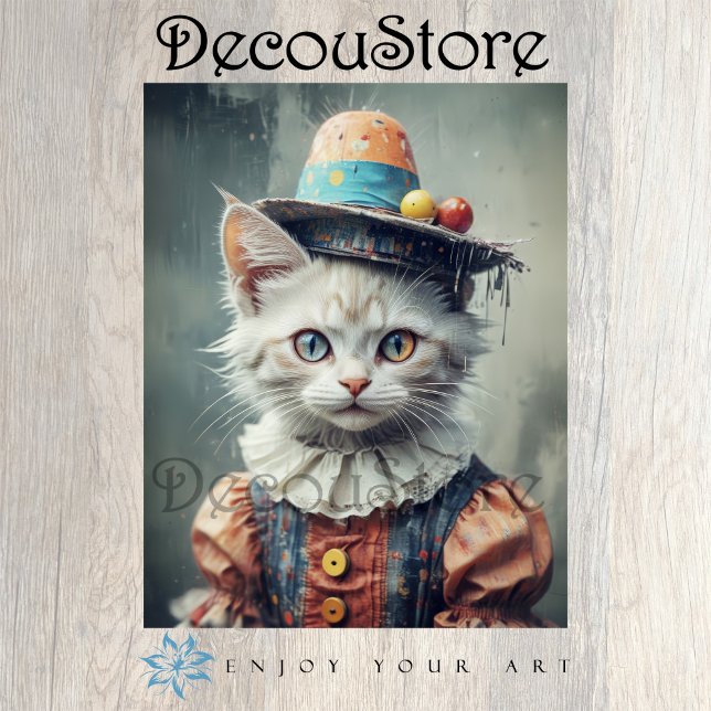 Karneval Katze Decoupage Seidenpapier (Von Creator hochgeladen)