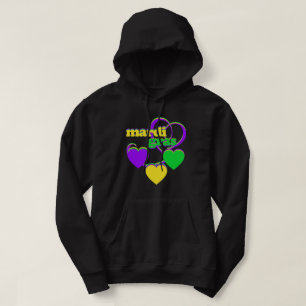 Karneval-lila gelbes Grün-Herz-niedlicher Karneva Hoodie
