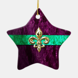 Karneval-Lilie New Orleans Keramik Ornament