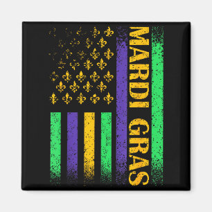 Karneval Mardi Gras USA Amerikanische Grafik Kunst Magnet