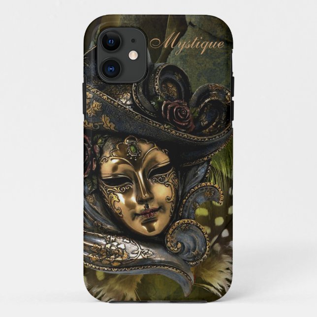 Karneval Mask-Green Damask iPhone 5 Fall Case-Mate iPhone Hülle (Rückseite)
