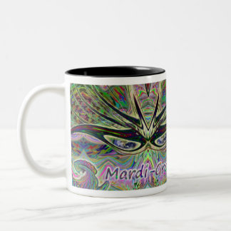 Karneval-Masken-Kaffeetasse Zweifarbige Tasse