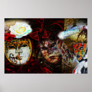 Karneval-Maskengruppe Poster