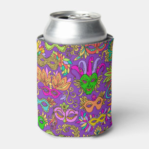 Karneval-Maskerade-Masken-helles lila Grün Dosenkühler