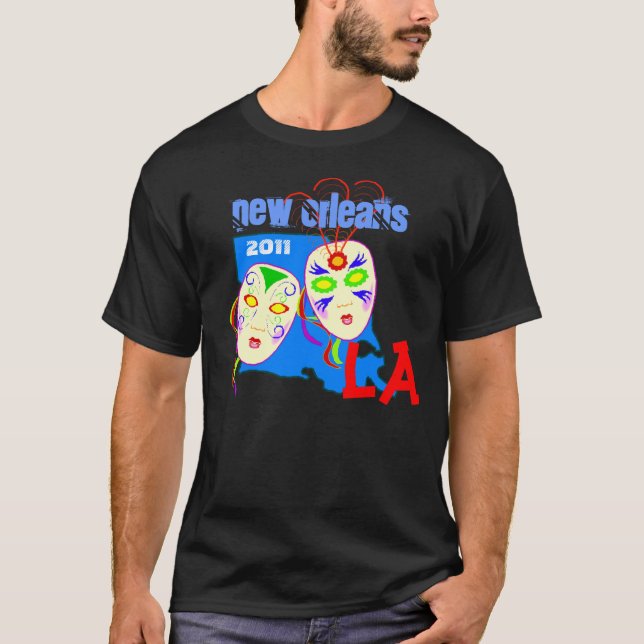 Karneval maskiert Party Louisiana-LA New Orleans T-Shirt (Vorderseite)