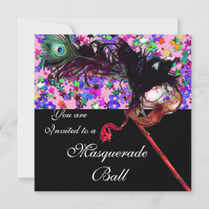 KARNEVAL MASQUERADE & KONFETTI EINLADUNG