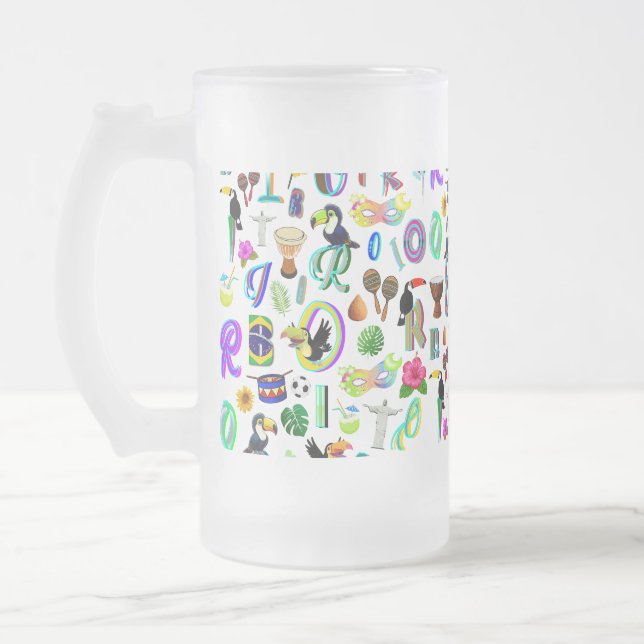 Karneval Mattglas Bierglas (Links)
