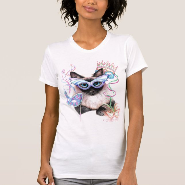 Karneval-Miezekatze T-Shirt (Vorderseite)