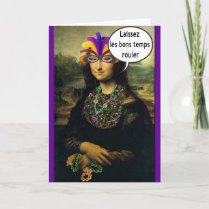 Karneval Mona Lisa Karte