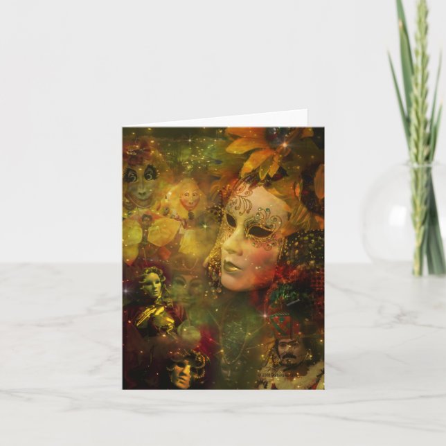 Karneval - New- Orleanskarneval-Pracht Karte (Vorderseite)