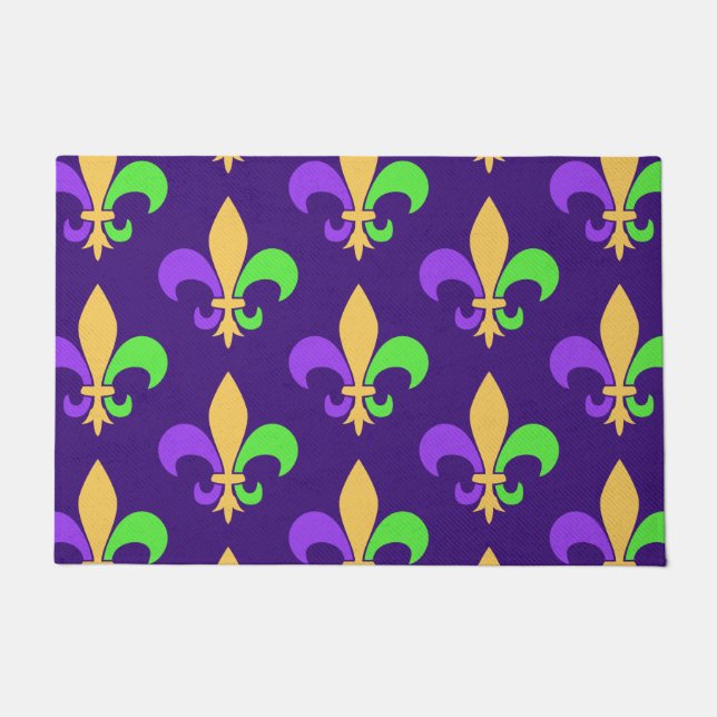 Karneval-New- OrleansLilie lila Fußmatte (Vorderseite)
