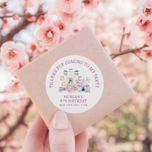 Karneval Niedliche Geburtstag Budget Vielen Dank Runder Aufkleber