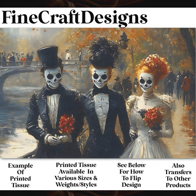 Karneval Noir Skull Maske Schauspieler BK3 Decoupa Seidenpapier (Von Creator hochgeladen)