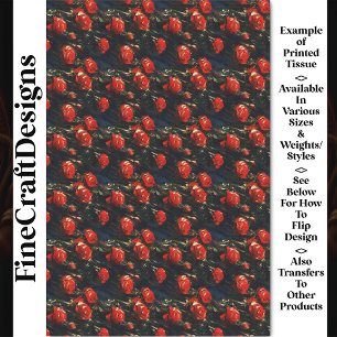 Karneval Noir Viktorianische Rose Tissue BJ6 Decou Seidenpapier