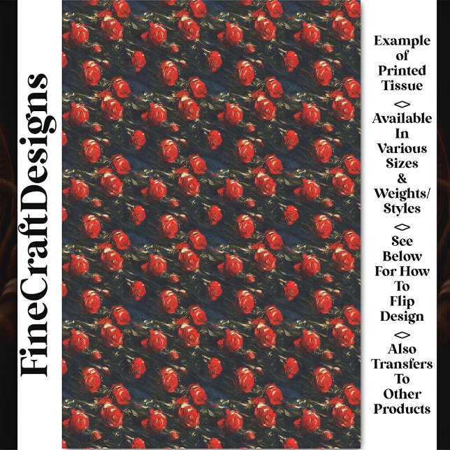 Karneval Noir Viktorianische Rose Tissue BJ6 Decou Seidenpapier (Von Creator hochgeladen)