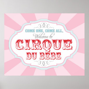 Karneval oder Circus Welcome Circus Cirque du Bebe Poster