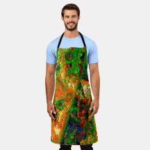 Karneval oder Party mit Maske, grün und orange