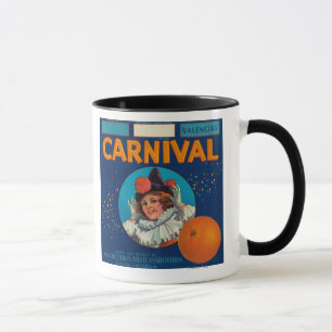 Karneval Orange LabelAnaheim, CA Tasse