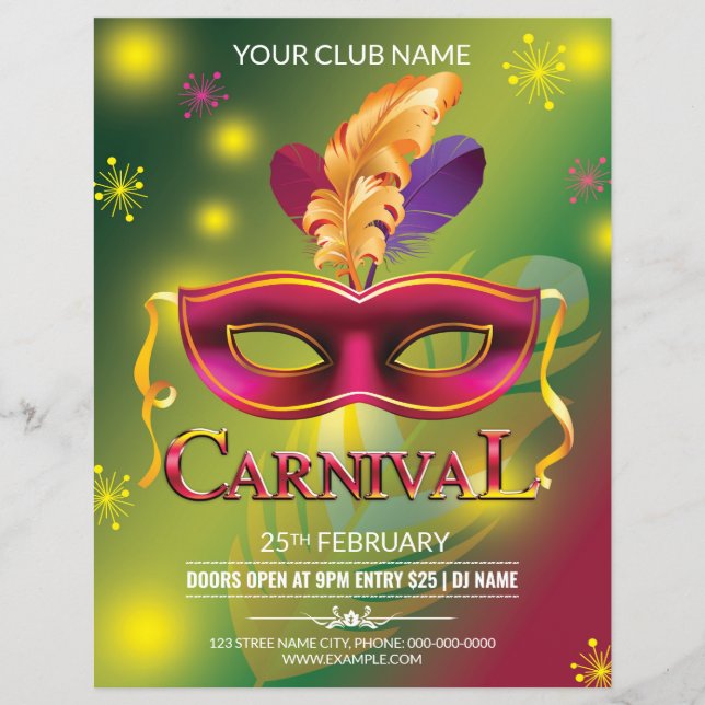 Karneval Party Flyer (Vorne)