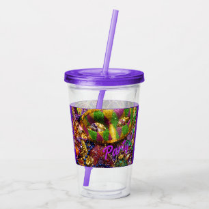 Karneval-Party-Getränk-Glasstroh-Gewohnheits-Text Acryltrinkbecher