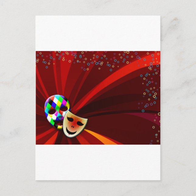 Karneval Postkarte (Vorderseite)