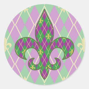 Karneval-Raute Runder Aufkleber