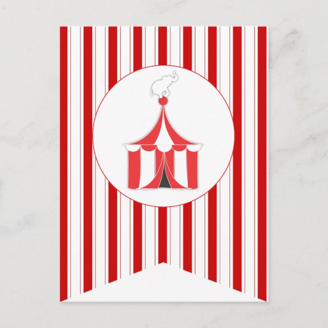 Karneval Rotes Party Flag Bunting Banner Post Card Postkarte (Vorderseite)
