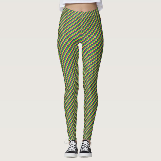 Karneval-Schachbrett-Leggings Leggings (Vorderseite)