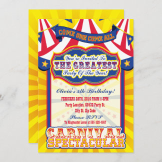 Karneval Spektakuläre Einladung zum Geburtstag