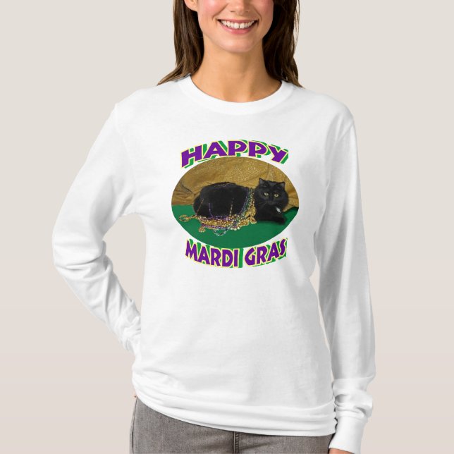 Karneval-Stern-Katze T-Shirt (Vorderseite)