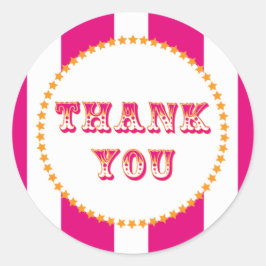 Karneval und Circus Party Runder Aufkleber