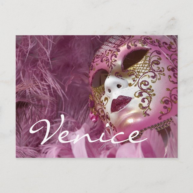 Karneval, Venedig Postkarte (Vorderseite)