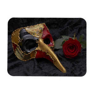 Karneval Venezianisch Pantalone Masquerade Rose Magnet
