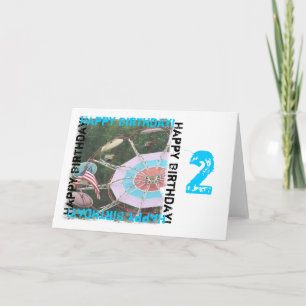 Karneval, viel Glück zum Geburtstag! Karte