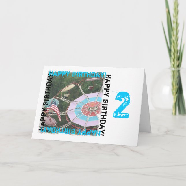 Karneval, viel Glück zum Geburtstag! Karte (Vorderseite)