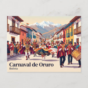 Karneval von Oruro Bolivien Postkarte