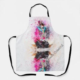 Karneval von Venedig Blauer und rosa Maskenmalerei Schürze