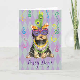 Karneval Yorkie Karte
