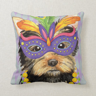 Karneval Yorkie Kissen