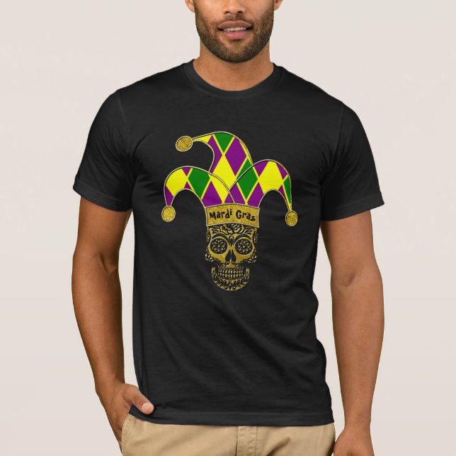 Karneval-Zuckerschädel-Spaßvogel T-Shirt (Vorderseite)
