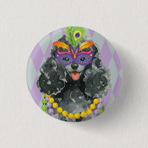 Karneval-Zwergpudel Button