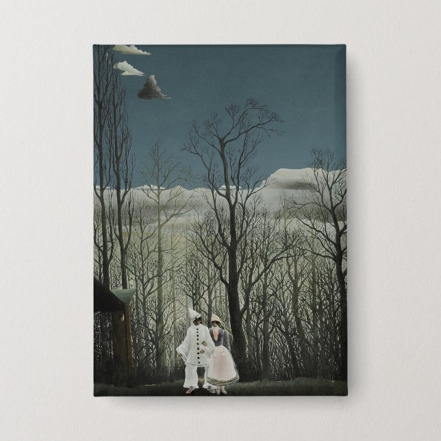 Karnevalabend, Henri Rousseau Ölgemälde 1886 Button (Vorderseite)