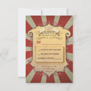 Karnevalhochzeit RSVP Karte