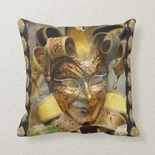 Karnevals-Masken-GoldWurfs-Kissen Venedigs Italien Kissen