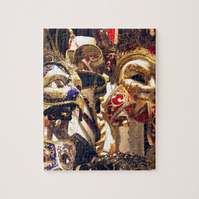 Karnevals-Masken von Venedig Puzzle (Vertikal)