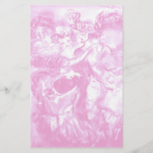 KARNEVALS-TANZ, rosa Weiß Briefpapier