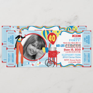 Karnevals-Zirkus-Stelze-Wanderer-Geburtstag Einladung